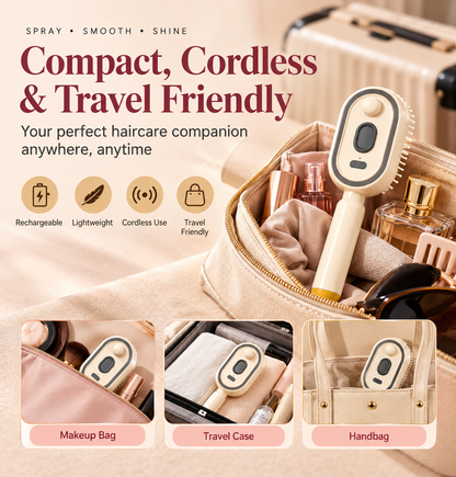 3-in-1 Electric Spray Hair Comb | Mist, Massage & Comb