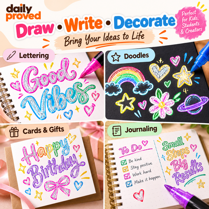 12-Color Magic Outline Pens for Art & DIY